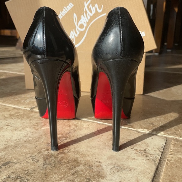 Christian Louboutin Red Bottom Heels platform black patent leather in box - Picture 5 of 9